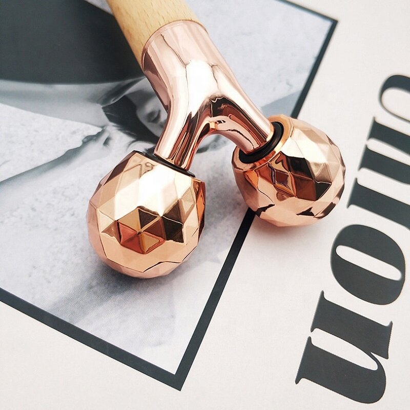 3D T-Shape Wooden Roller - Hot New Handheld Manual Facial Massage Anti-Aging Face Lift