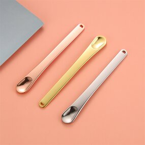 Metal Cosmetic Spatula - Custom Logo 9cm Eye Serum Applicator Mini Makeup Spoon Skincare Tool