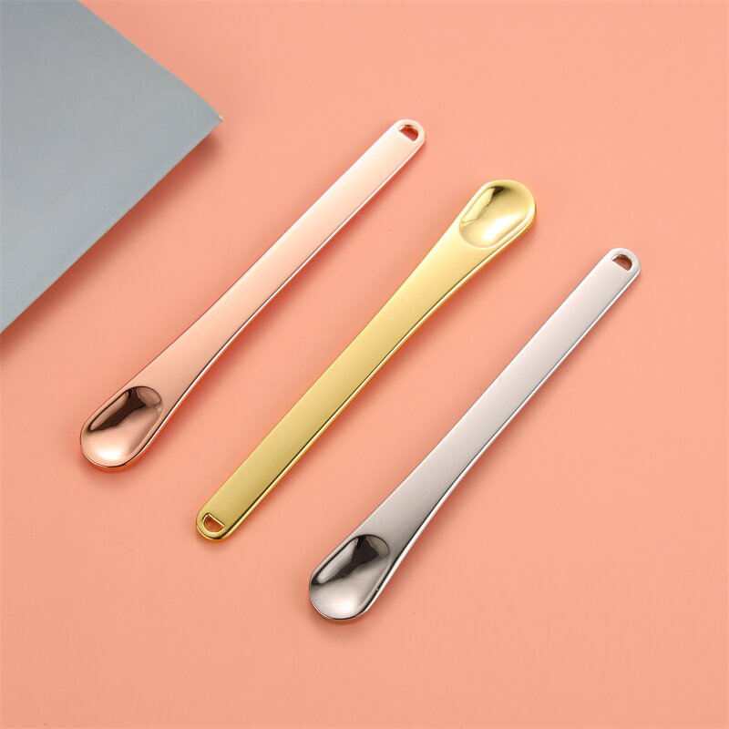 Metal Cosmetic Spatula - Custom Logo 9cm Eye Serum Applicator Mini Makeup Spoon Skincare Tool
