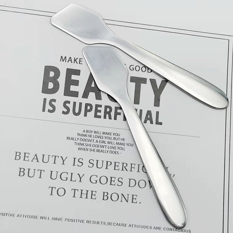 Stainless Steel Skincare Spoon - Custom Laser Logo Cream Lotion Facial Scoop Beauty Tool