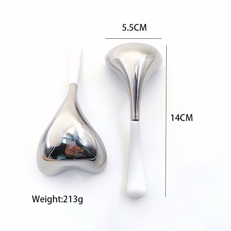 Stainless Steel Cryo Spoon - Personalized Label Hand Held Facial Massage Ice Globes Sticks