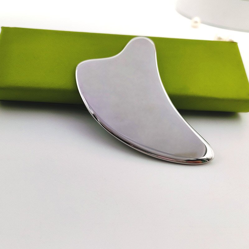 Gua Sha Scraping Plate - Custom Logo Stainless Steel Facial Body Beauty Skin Care Tool
