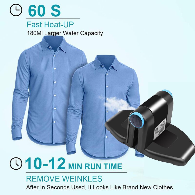 Mini Electric Travel Iron - Drop Shipping Portable Folding Dry Steam Household Hotel Use