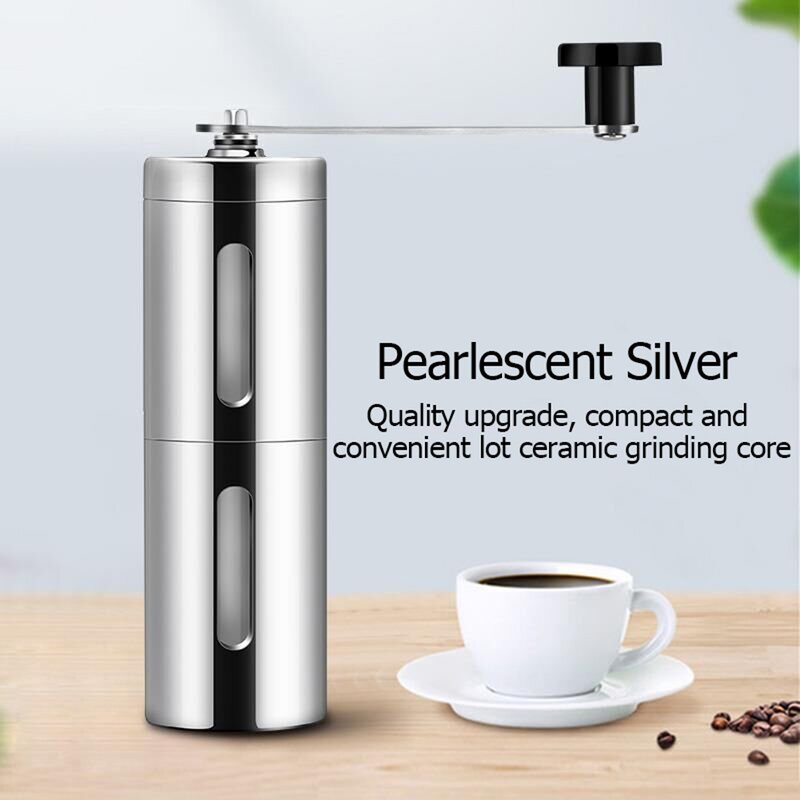 Manual Ceramic Coffee Maker - Mini Portable Stainless Steel Pepper Grinder Adjustable Bean