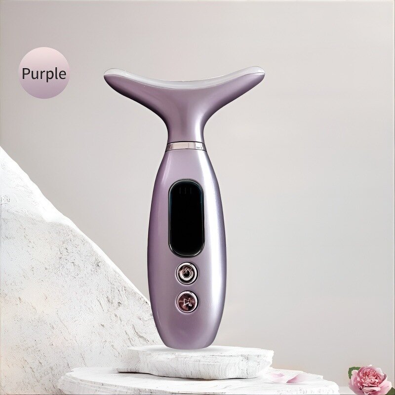 Heated Facial Massager - Face Neck 4 Modes 3 Gears Rechargeable One Piece Skin Treatment