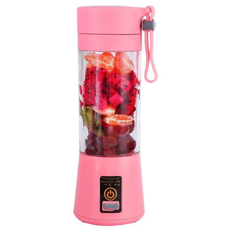 Portable Smoothie Blender - 6 Blades USB Rechargeable Fruit Veggie Juicer Mini Mixer Cup