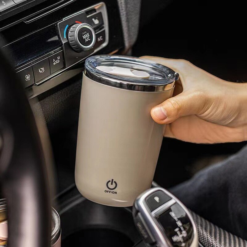 Rechargeable Stirring Cup - New Portable Stainless Steel Magnetic Electric Coffee Mixing