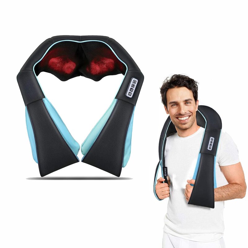 3D Shoulder Neck Massager - US Plug Heating Function Three-dimensional Massage Shawl