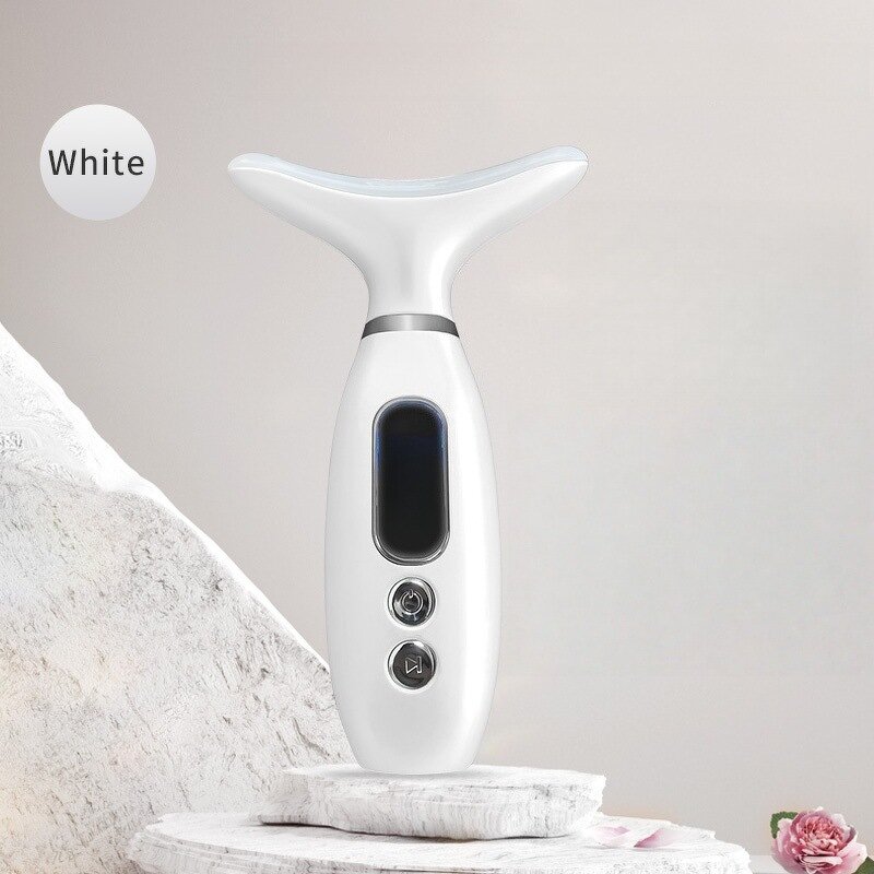 Heated Facial Massager - Face Neck 4 Modes 3 Gears Rechargeable One Piece Skin Treatment