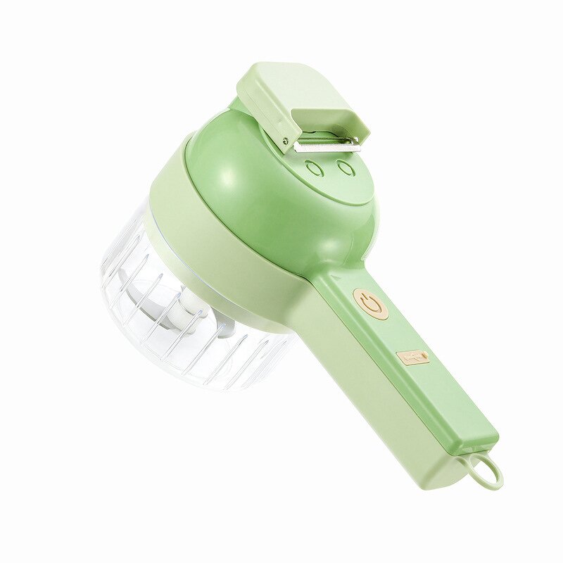 4 in 1 Vegetable Cutter - Handheld Electric Wireless Food Processor Chopper Slicer