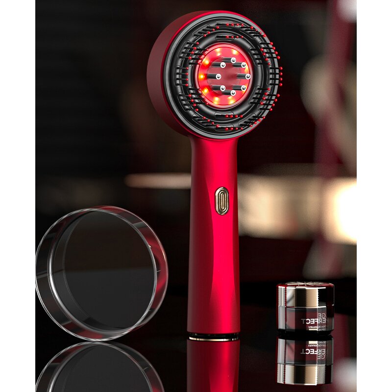 Scalp Massage Comb - New Portable Hair Lotion Coated Ball Guide Massager Brush Tool