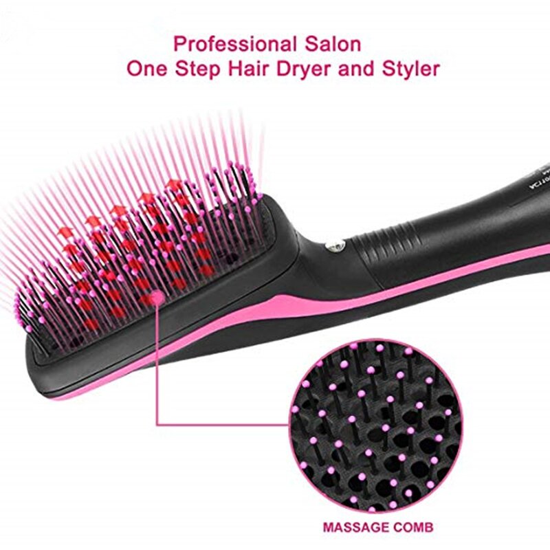 3-in-1 Hair Dryer Volumizer - Professional Women One-Step Straightening Curling Hot Air