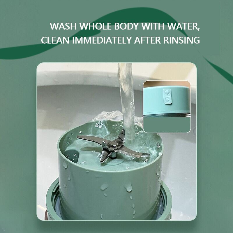 USB Juicer Blender - Portable with Straw Smoothies Food Mini Car Use Kitchen Tool