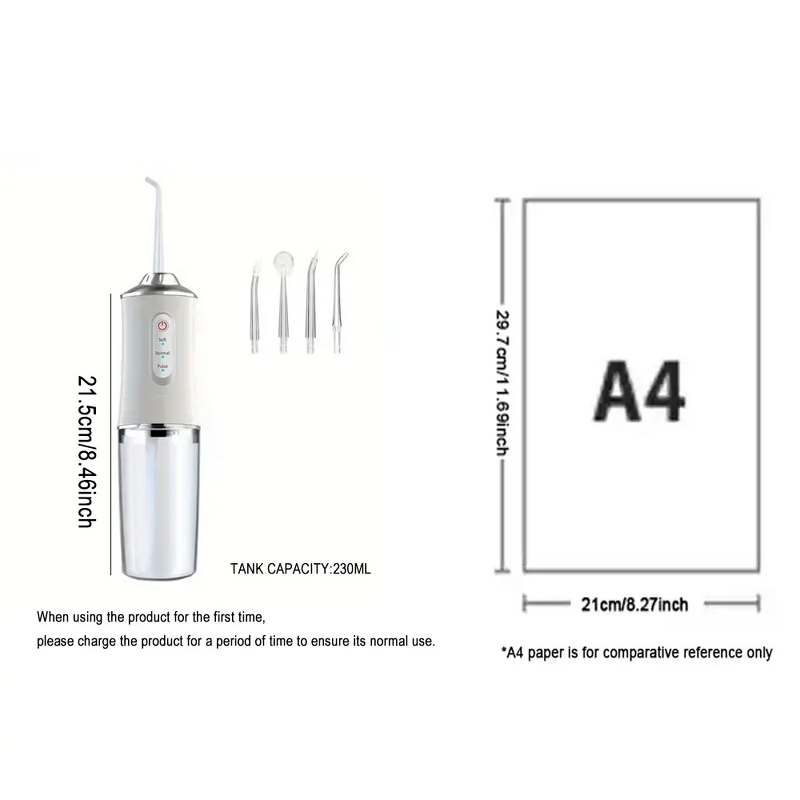 Household Water Flosser - Intelligent Oral Irrigator Plastic Teeth Cleaner Outdoor Hotel Use