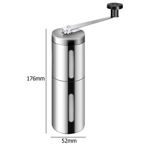 Manual Ceramic Coffee Maker - Mini Portable Stainless Steel Pepper Grinder Adjustable Bean