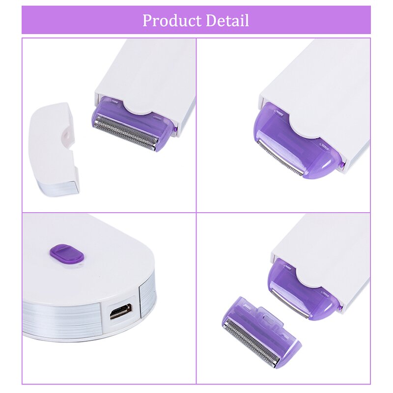 Women's Epilator Shaver - USB Rechargeable Portable Body Face Leg Bikini Lip Depilator