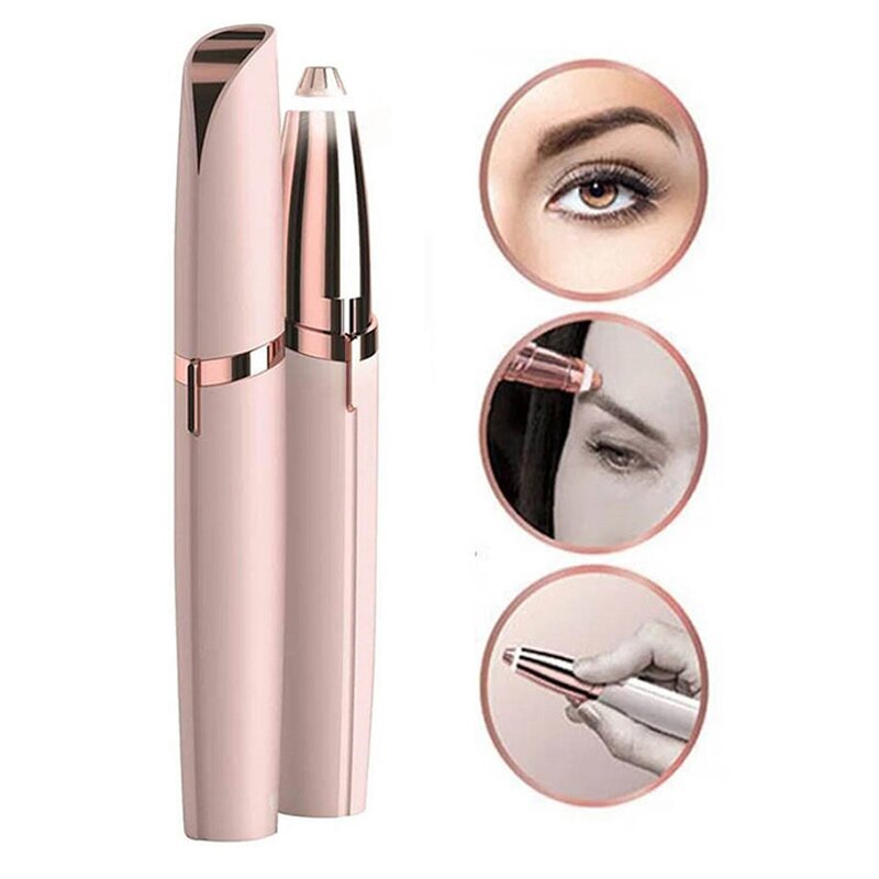 USB Eyebrow Trimmer - Painless Women Mini Shaver Razors Lipstick Brows Pen Facial Tool