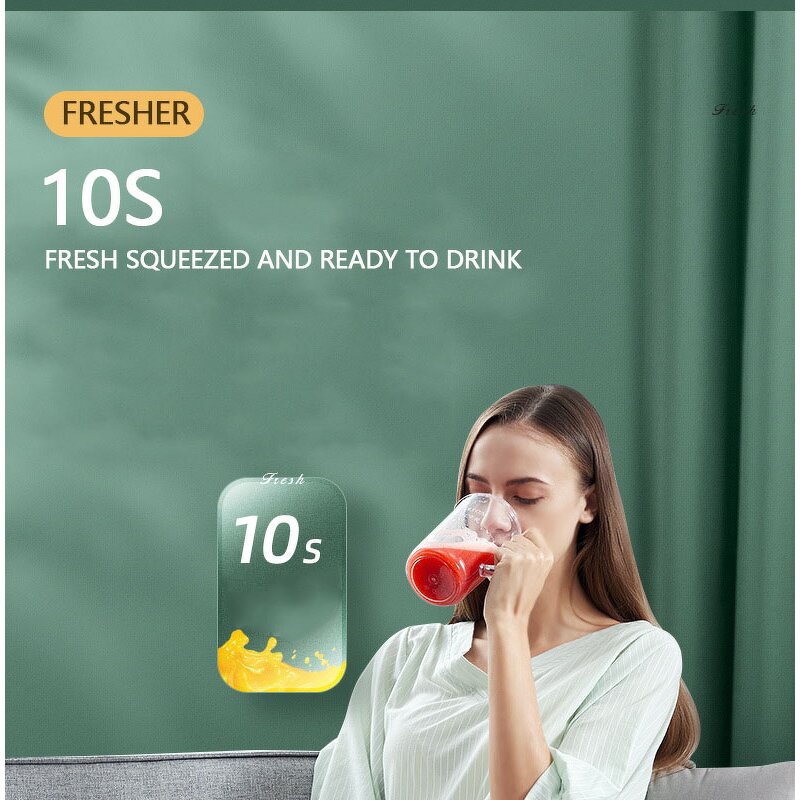 USB Juicer Blender - Portable with Straw Smoothies Food Mini Car Use Kitchen Tool