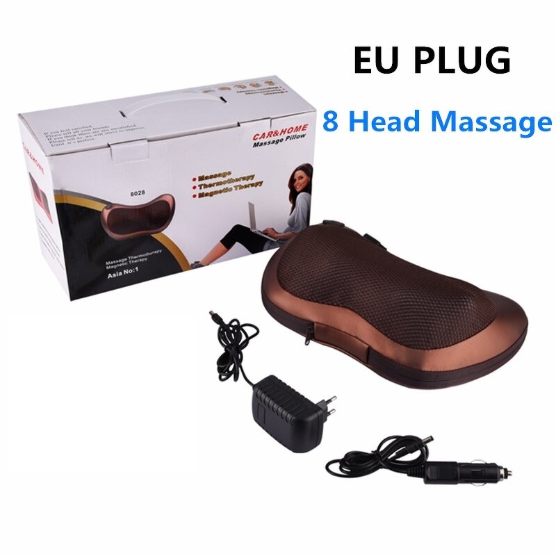Infrared Massage Pillow - Cervical Shiatsu Neck Back Kneading Car Home Stress Relief