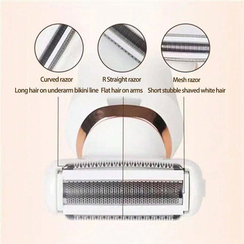 3-In-1 Electric Hair Remover - Rechargeable Fast Shaving with Brush Clean Machine Tool