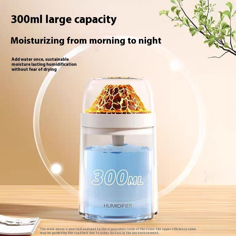 Mini USB Humidifier - Crack Volcano Simulation Silent Aromatherapy Home Bedroom Car 5V