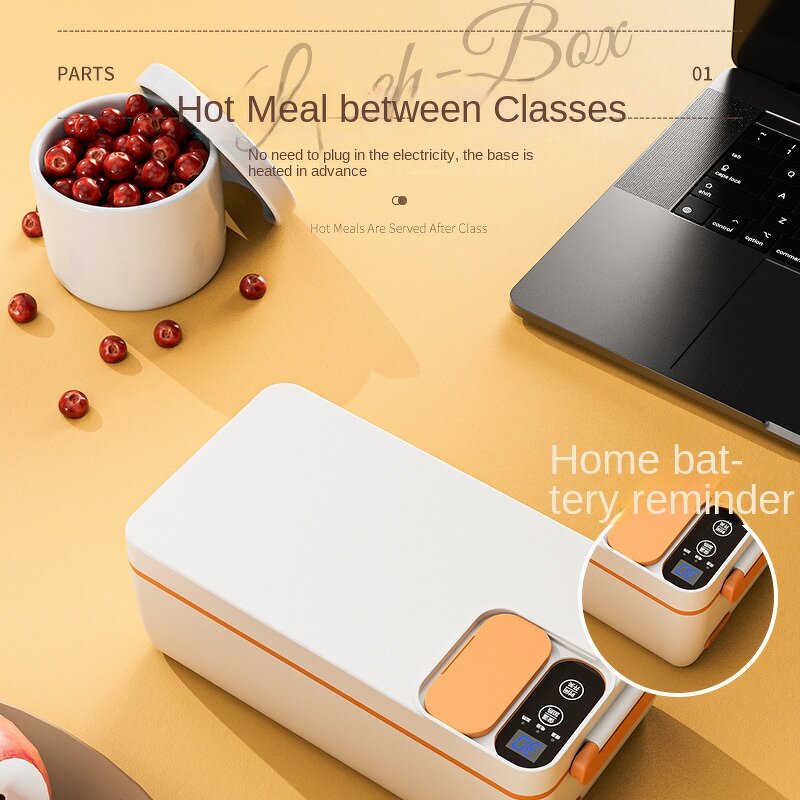 Electric Insulated Lunch Box - Large Capacity Rechargeable Stainless Steel Students Office USB