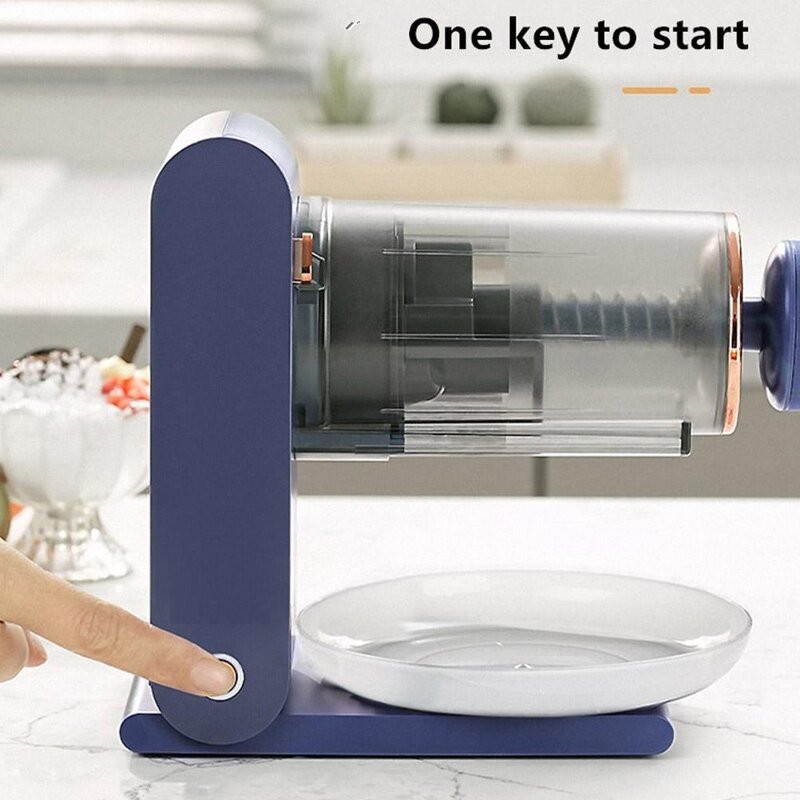 Ice Shaver Machine - DIY Rechargeable Snowflake Slushy Drinks Dessert Fruit Ice Cream