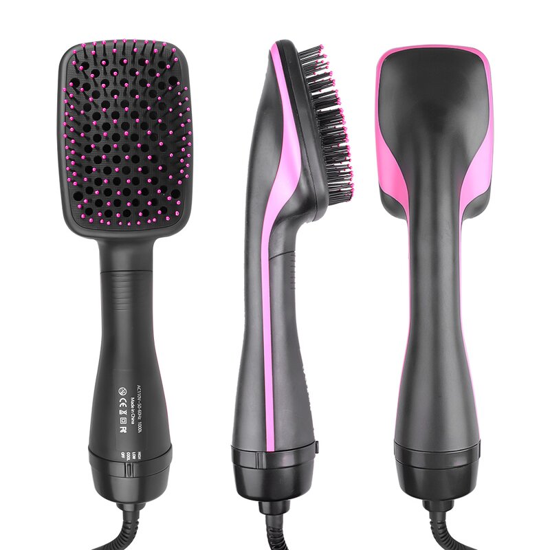 3-in-1 Hair Dryer Volumizer - Professional Women One-Step Straightening Curling Hot Air