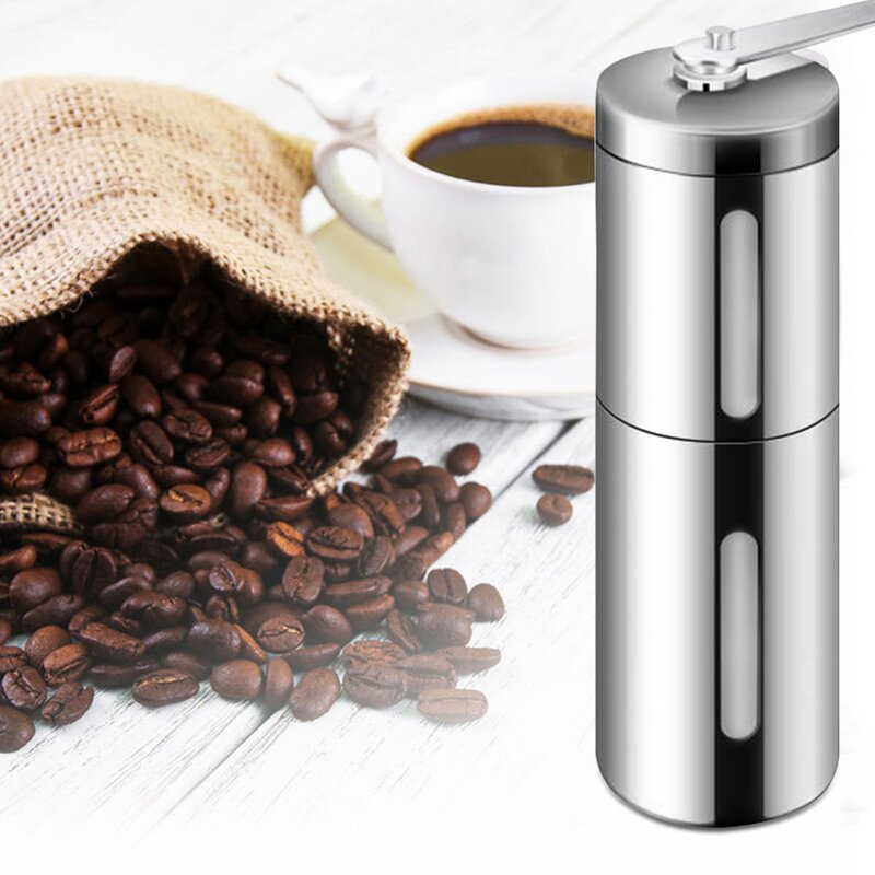 Manual Ceramic Coffee Maker - Mini Portable Stainless Steel Pepper Grinder Adjustable Bean