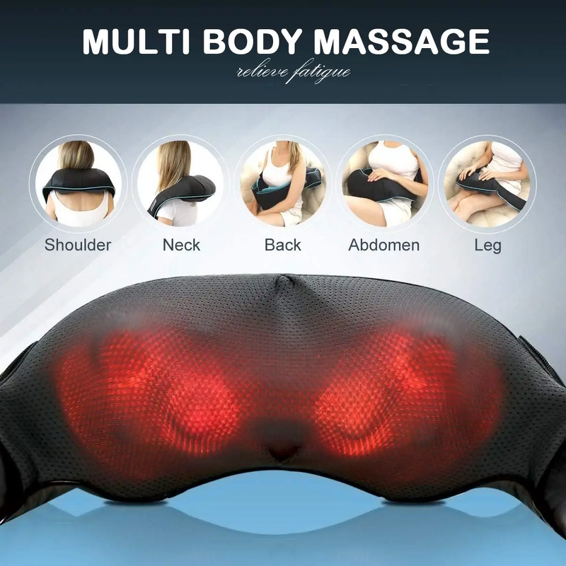 3D Shoulder Neck Massager - US Plug Heating Function Three-dimensional Massage Shawl