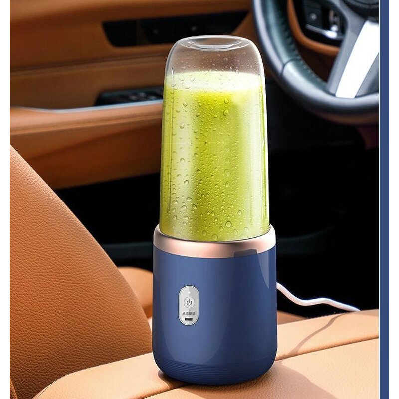 Mini Fruit Juicer - DC Motor Multifunctional Rechargeable Home Car Use USB Power Source