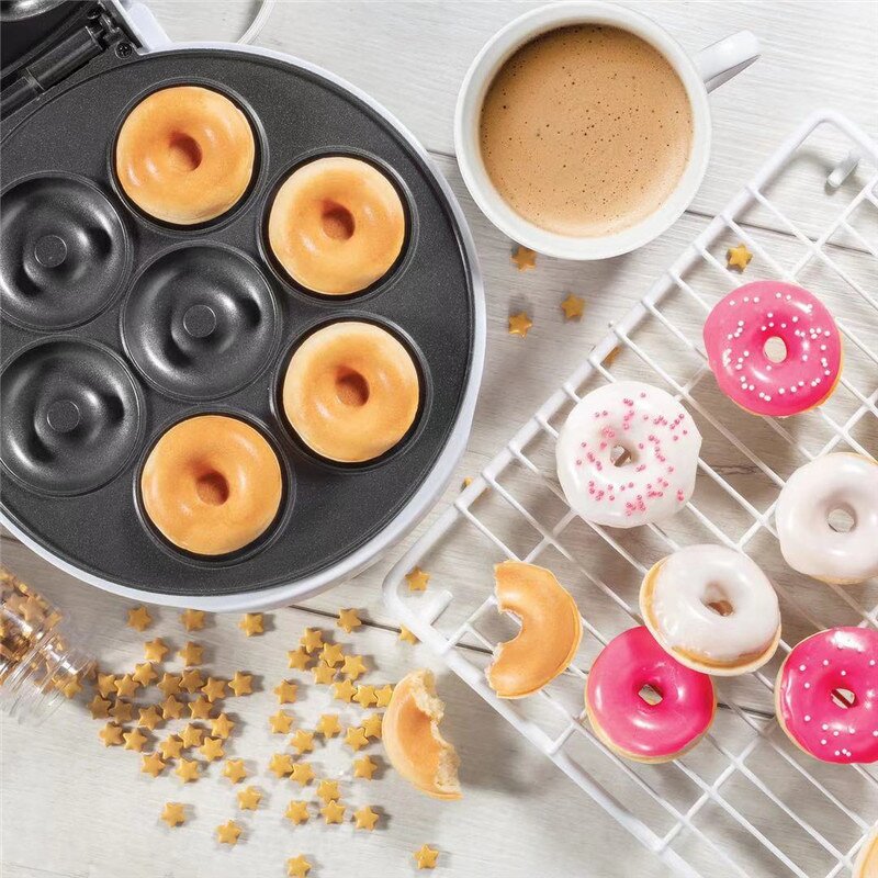 Electric Cake Donut Maker - 16-Hole Mini Portable 7-Hole Doughnut Pan Household Use