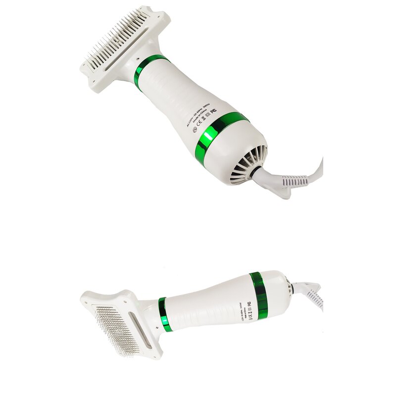 2-in-1 Pet Hair Dryer - Professional Home Dog Cat Grooming with Slicker Brush Smart