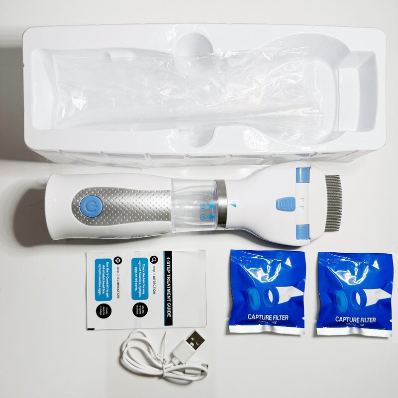 Pet Louse Remover - Dog Cat Hair Cleaner Flea Comb Rechargeable Small Vacuum Cleaner