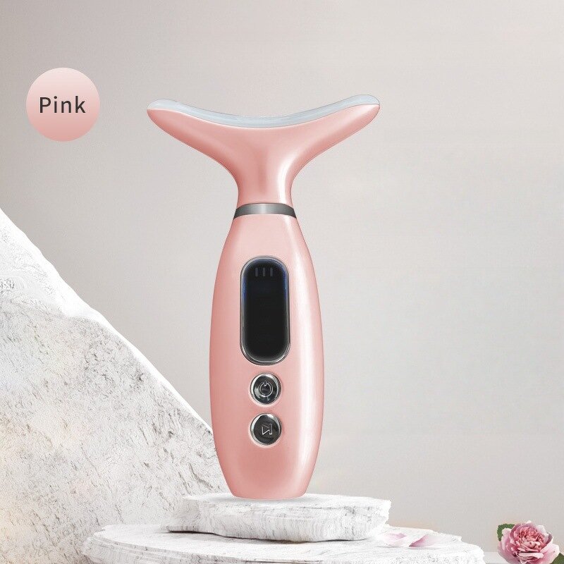 Heated Facial Massager - Face Neck 4 Modes 3 Gears Rechargeable One Piece Skin Treatment