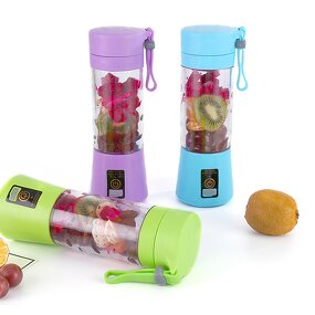 Portable Smoothie Blender - 6 Blades USB Rechargeable Fruit Veggie Juicer Mini Mixer Cup