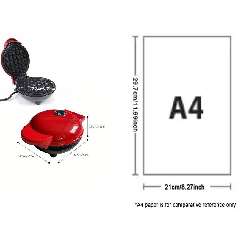 Mini Waffle Maker - Non Stick Breakfast Machine Home Cooking Children's Dessert Electric