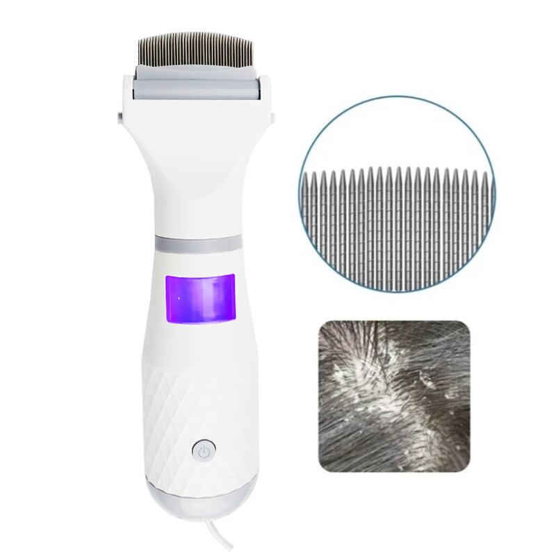 Electric Lice Comb - Hot Selling Flea Remover Kills Tick Dogs Cats Pet Grooming Brush TV