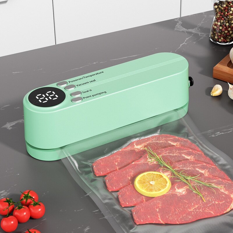 Mini Vacuum Sealer - Rechargeable Wireless USB Plastic Kitchen Food Storage Packaging
