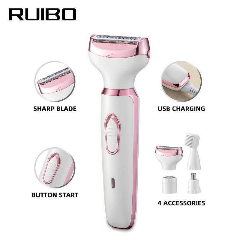 Women's Hair Removal Shaver - USB Rechargeable Portable Body Face Legs Bikini Lip Tool