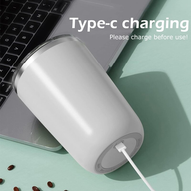 Magnetic Coffee Cup - Rechargeable Stainless Steel Electric Stirring Car Hotel USB Power