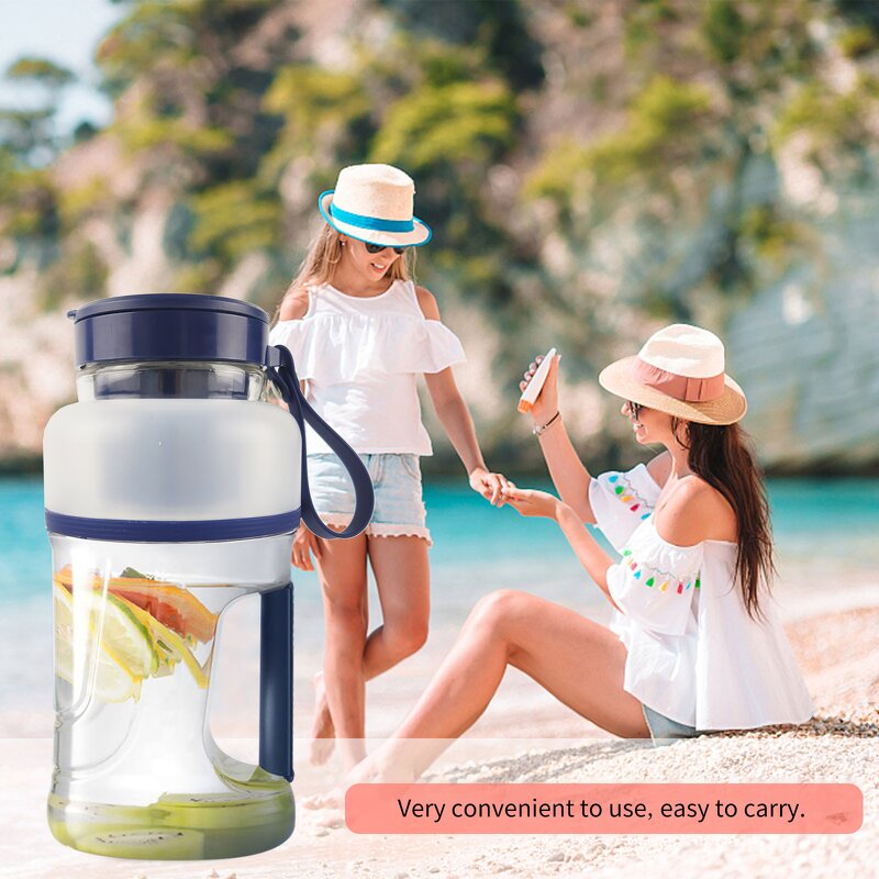 Electric Portable Juicer - 1000ml Large Capacity Outdoor Sports Cup Fresh Fruit Blender