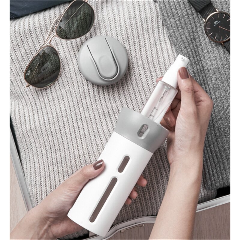 4 in 1 Travel Bottle - Dispenser Toiletry Containers Free Label Lotion Shampoo Reusable