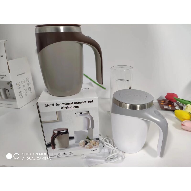 Self Stirring Magnetic Mug - USB Stainless Steel Temperature Difference Coffee Blender Mixer