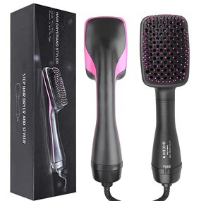 3-in-1 Hair Dryer Volumizer - Professional Women One-Step Straightening Curling Hot Air