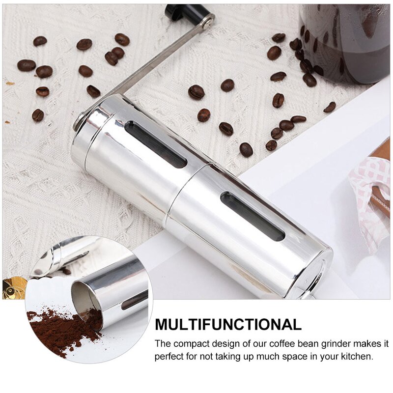 Manual Ceramic Coffee Maker - Mini Portable Stainless Steel Pepper Grinder Adjustable Bean