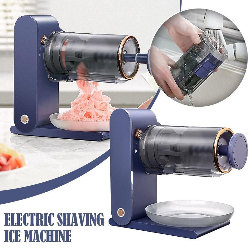 Ice Shaver Machine - DIY Rechargeable Snowflake Slushy Drinks Dessert Fruit Ice Cream