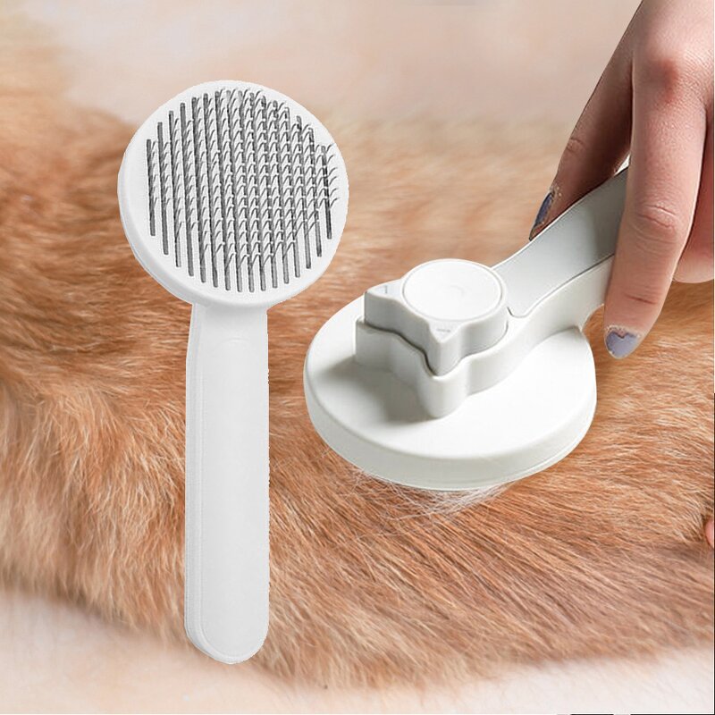 Pet Grooming Brush - Automatic Hair Remover Dog Cat Comb Pet Hair Removal Accessory Tool