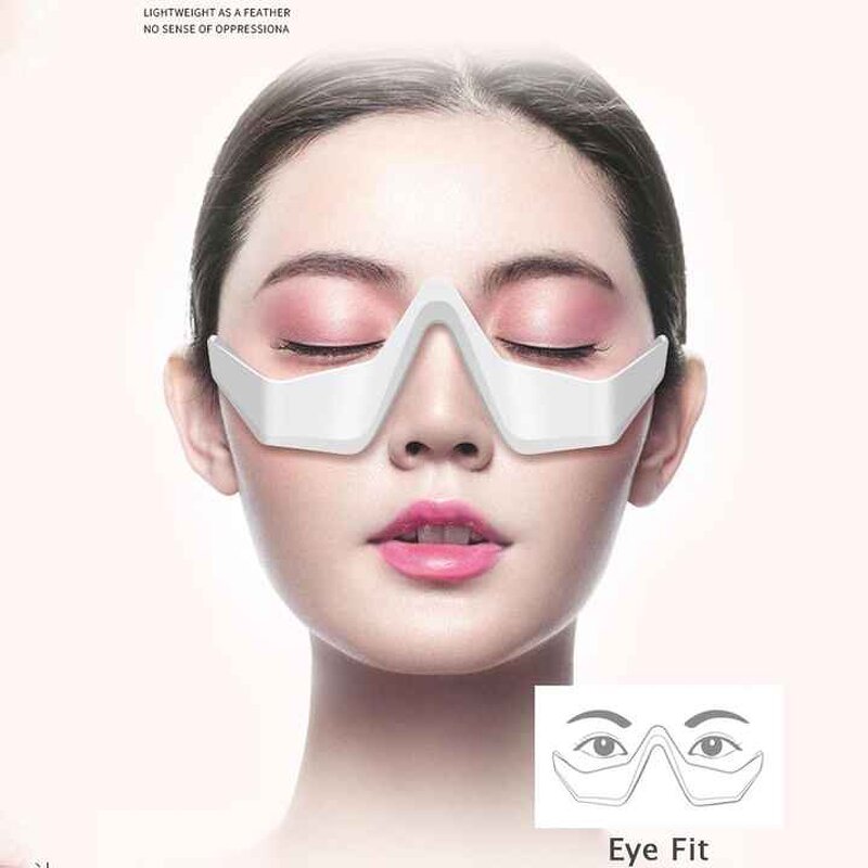 EMS Eye Facial Massager - Micro-Current Timing Red Light Therapy LED Puffiness Reduction