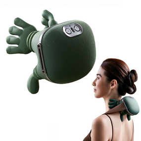 N7 Silicone Neck Massager - Shiatsu Bionic Kneading Heating Simulated Hand Sharp Shell